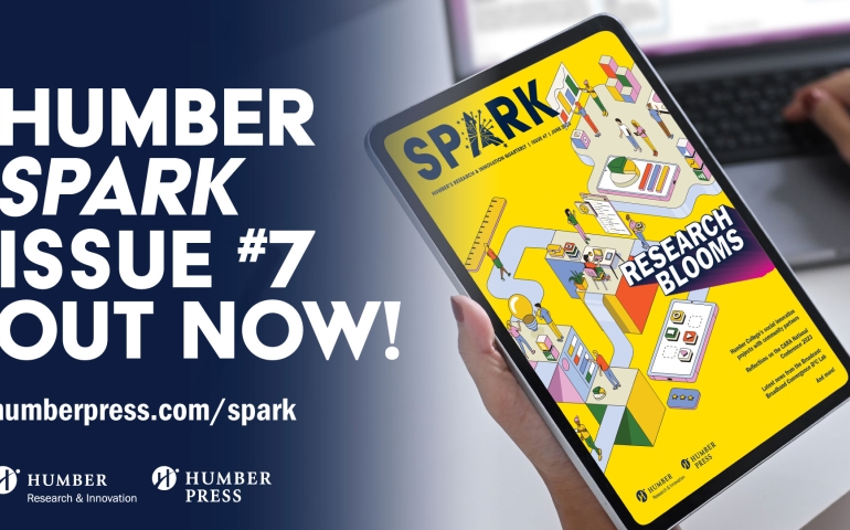 Person reading SPARK Issue #7 on tablet